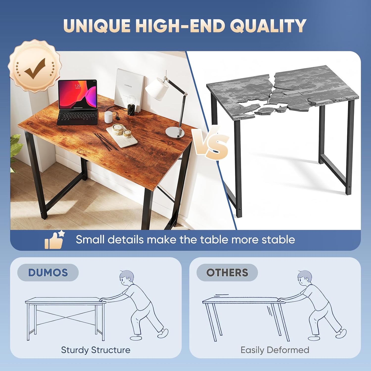 Compact Home Office Computer Desk – Minimalist Style Writing/Gaming/Work Desk