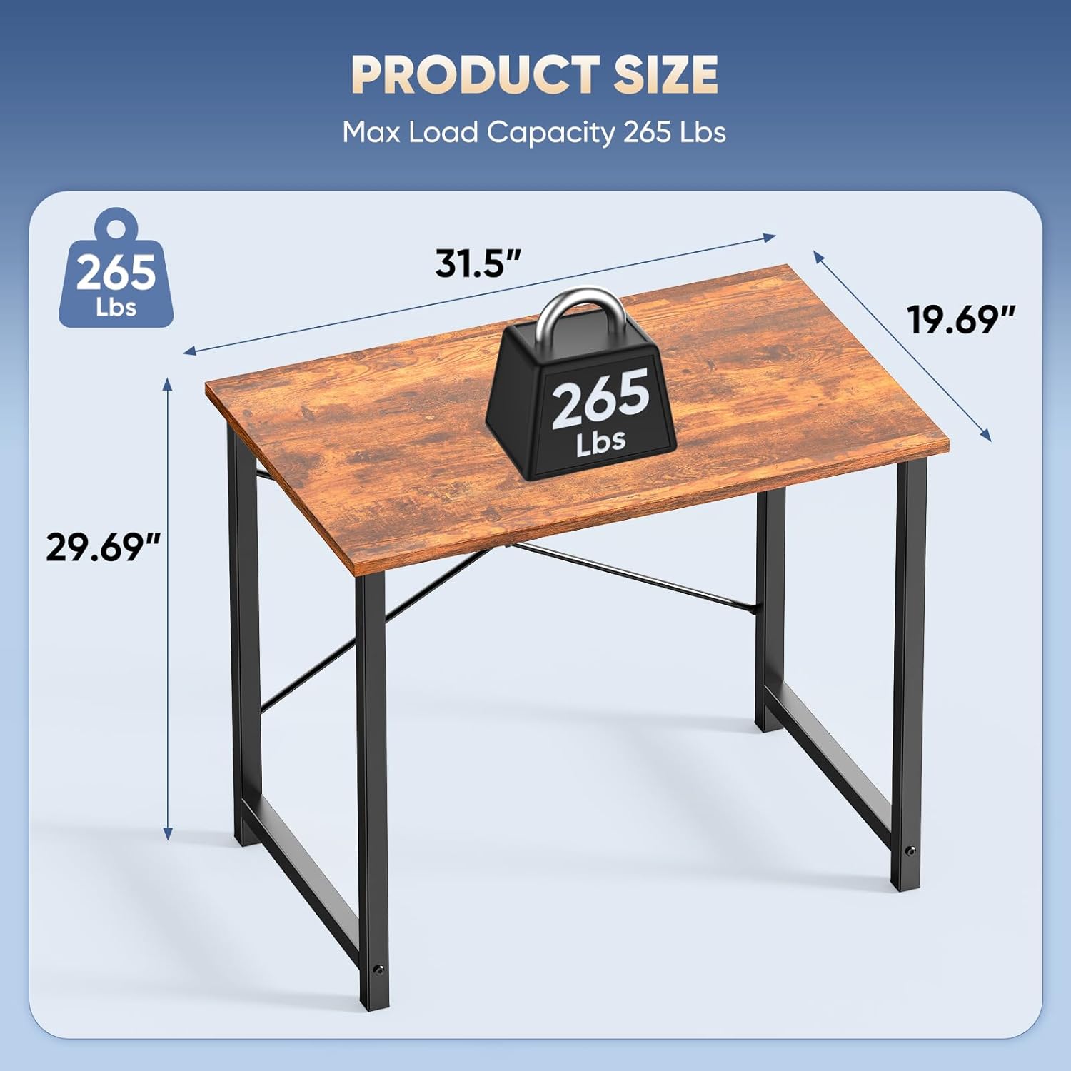 Compact Home Office Computer Desk – Minimalist Style Writing/Gaming/Work Desk