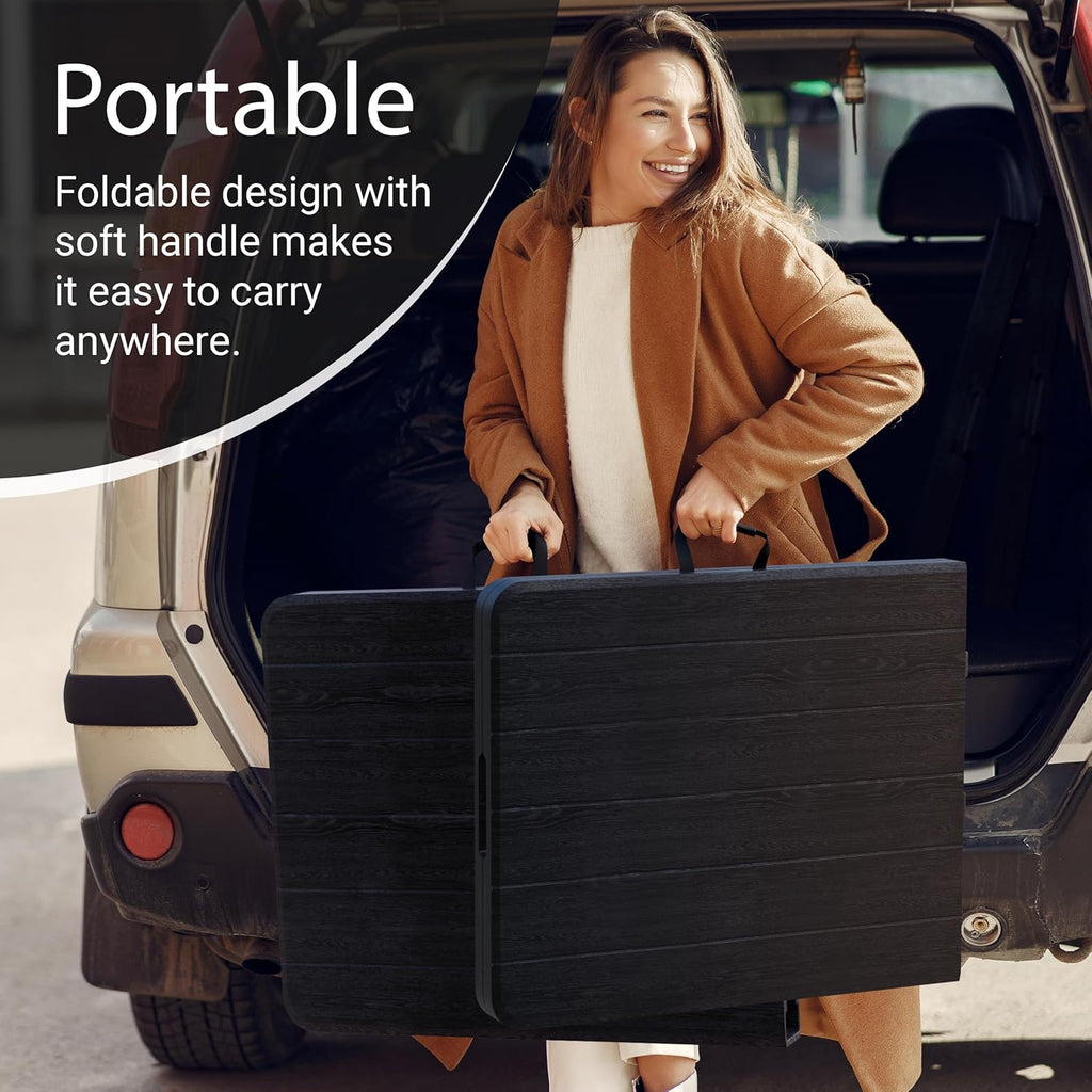 6-Foot Folding Table (with Built-in Handle and Steel Legs)