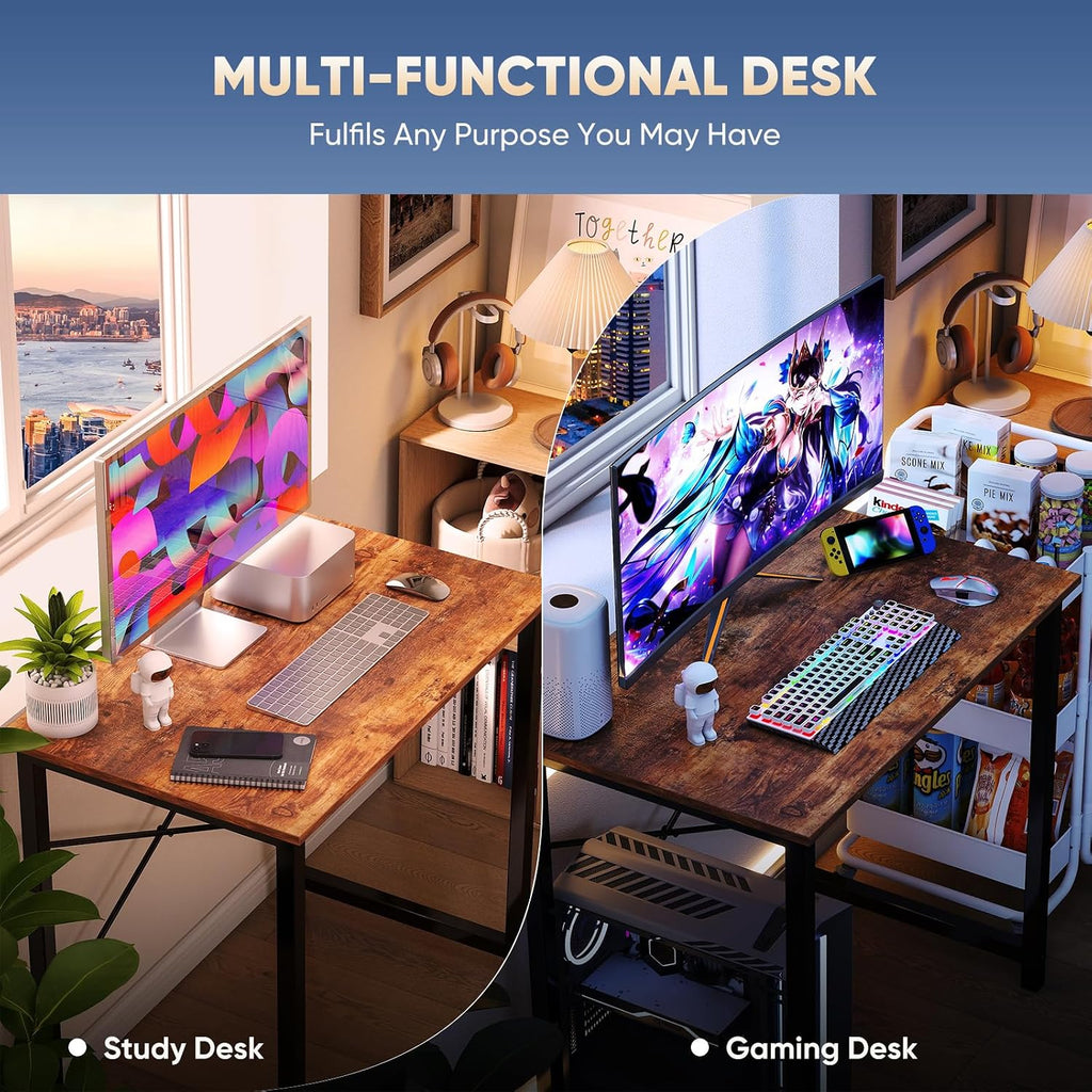 Compact Home Office Computer Desk – Minimalist Style Writing/Gaming/Work Desk
