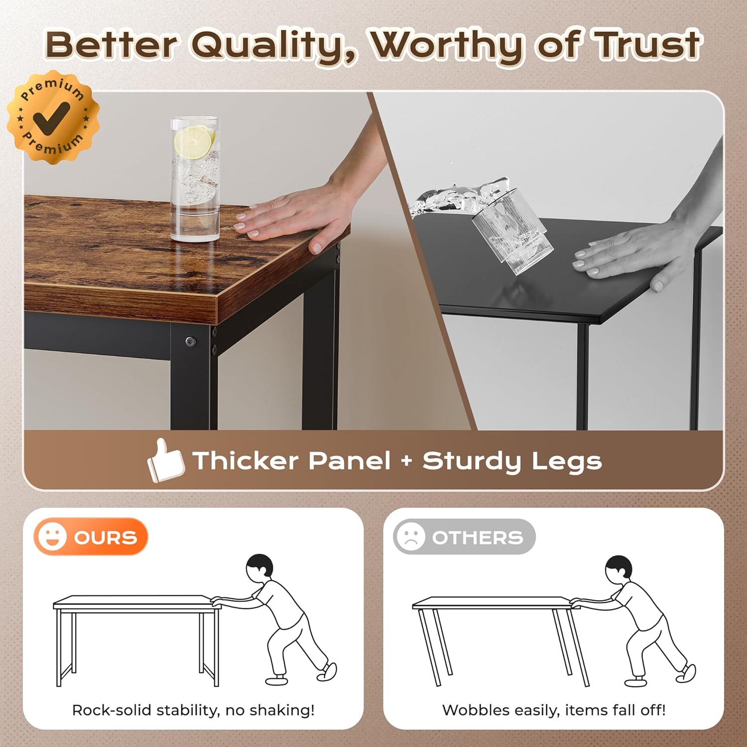 55 x 24-inch Desk (with Power Outlets and USB-C Port)