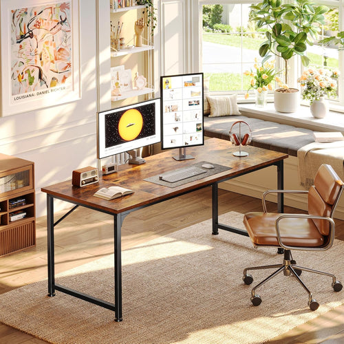 55-inch computer desk. Home office desk with a spacious tabletop. Modern gaming desk.