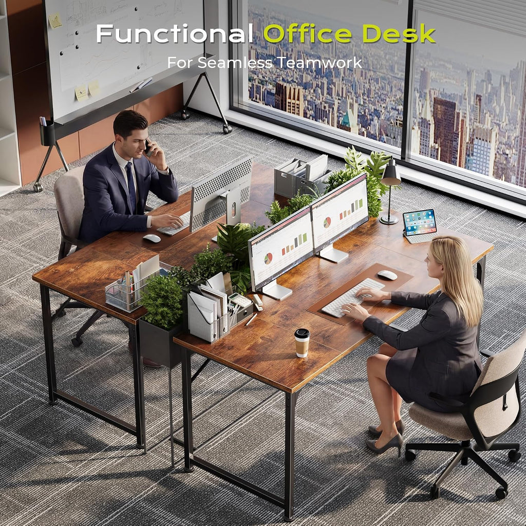 55-inch computer desk. Home office desk with a spacious tabletop. Modern gaming desk.