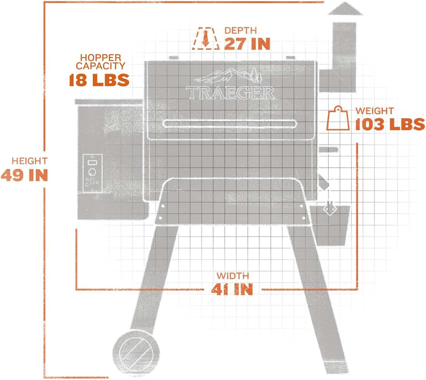 Traeger Grills Pro 22 Electric Wood Pellet Grill and Smoker. Bronze